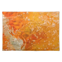 Ströme des Bewusstseins - orange Goldblasen