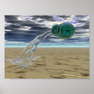 Strömendes Wasser voll Poster