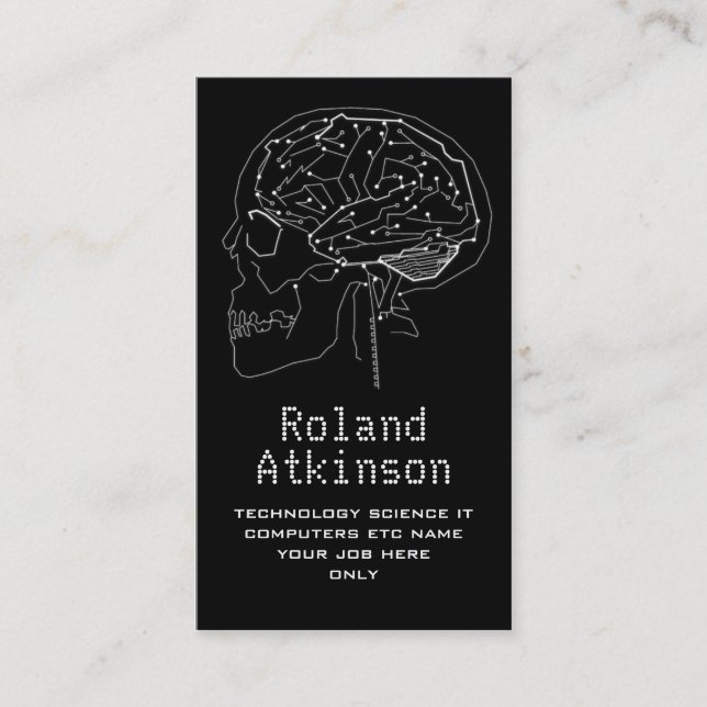 stromkreis-Gehirn-Visitenkarte der Technologie Visitenkarte (Vorderseite)