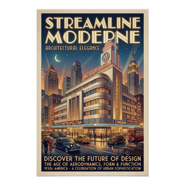 Stromlinien-Architektur  Poster (Vorderseite)
