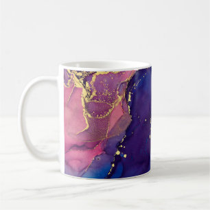 Strömungen von durchsichtigen Farbtönen, schlängel Kaffeetasse