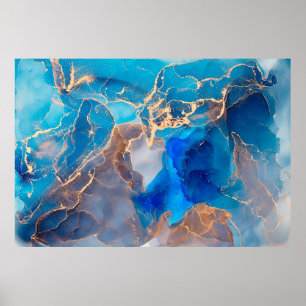 Strömungen von durchsichtigen Farbtönen, schlängel Poster