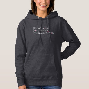 Strong and Beautiful   Brustkrebserkrankung Hoodie