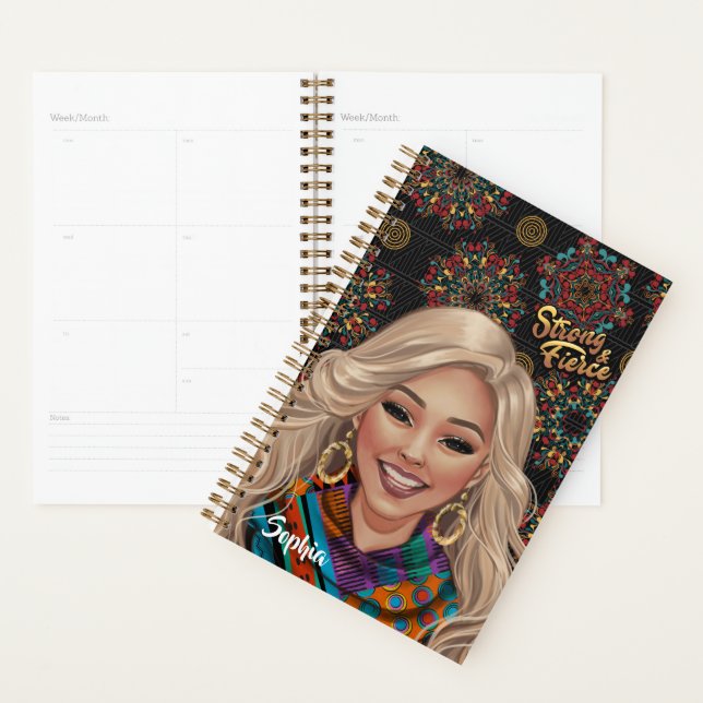 Strong and Fierce Woman Personalisiert Planner Planer (Anzeige)