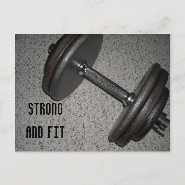 Strong and Fit - Heften Postkarte (Vorderseite)