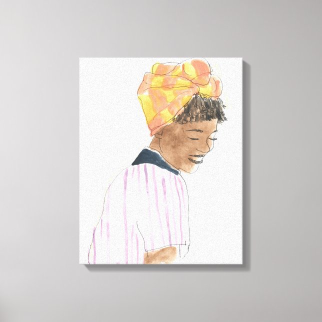 Strong & Beautiful Woman Lächeln Leinwanddruck (Vorderseite)