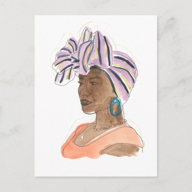 Strong & Beautiful Woman Postkarte (Vorderseite)