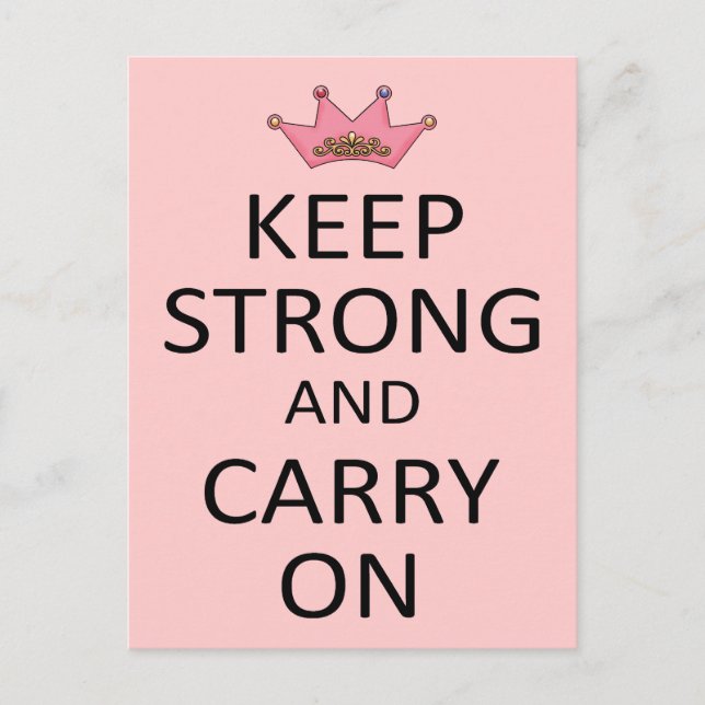 Strong behalt und Carry On Postkarte (Vorderseite)