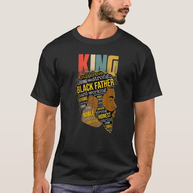 Strong Black King African American Natural Afro T-Shirt (Vorderseite)