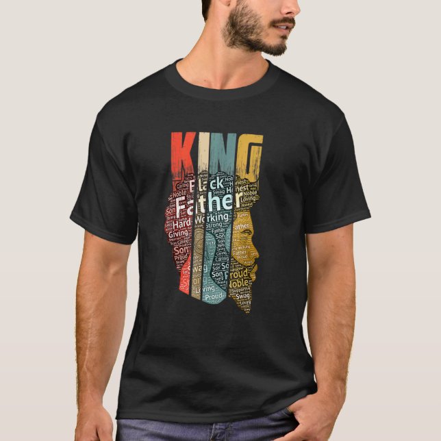 Strong Black King African American Natural Afro T-Shirt (Vorderseite)