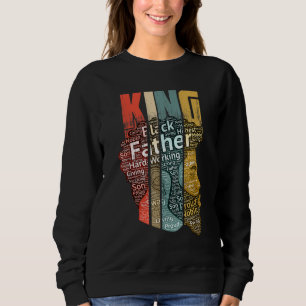 Strong Black King African AmericanNatural Afro Sweatshirt