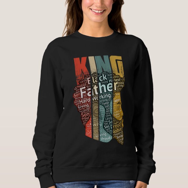 Strong Black King African AmericanNatural Afro Sweatshirt (Vorderseite)