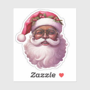 Strong Black Santa Melanin Chrismas Claus Men Aufkleber