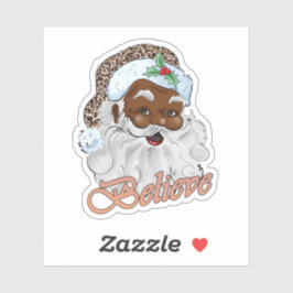 Strong Black Santa Melanin Chrismas Claus Men Aufkleber