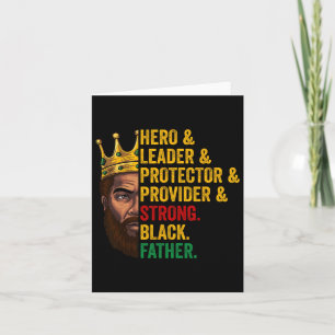Strong Black Vater Hero Leader Afro African Fathe Karte