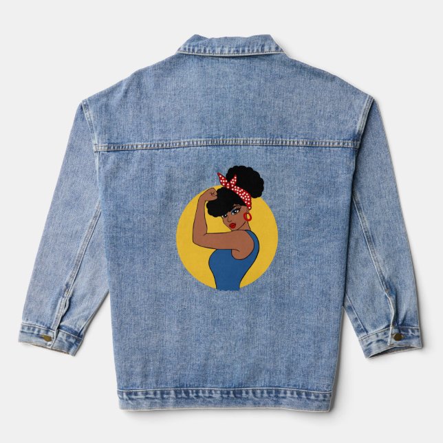 Strong Black Woman Jeansjacke (Rückseite)