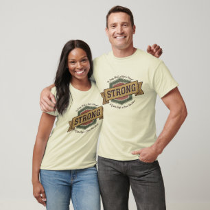 Strong & Brave - Motivierend Kinderdesign T-Shirt