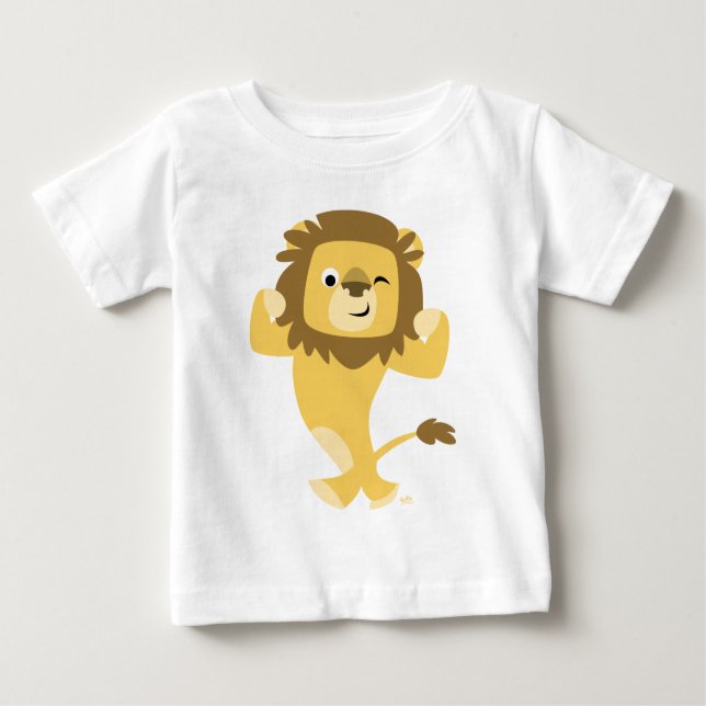 Strong Cartoon Lion Baby T - Shirt (Vorderseite)
