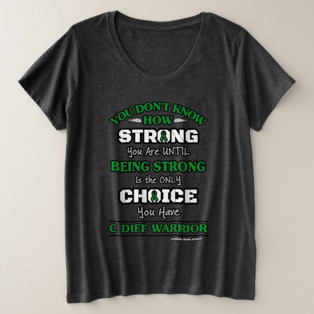 Strong/Choice...C Diff Große Größe T-Shirt (Design vorne)