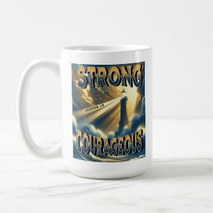 Strong Courageous Joshua 1:9 Kaffeetasse