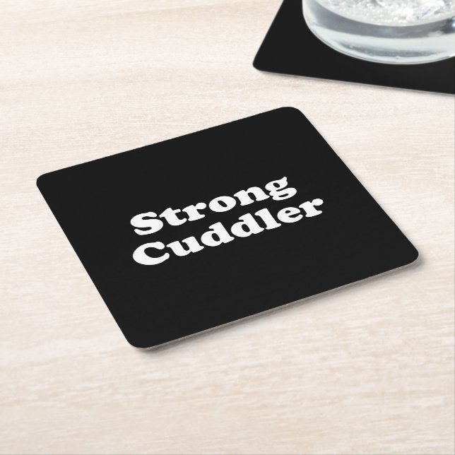 Strong Cuddler Rechteckiger Pappuntersetzer (angewinkelt)