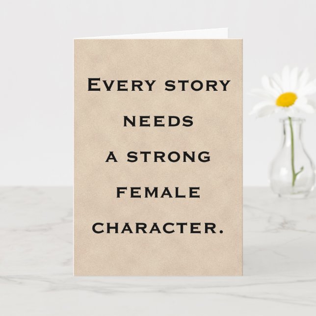 Strong Female Character Role Model Mother's Day Karte (Kleine Pflanze)