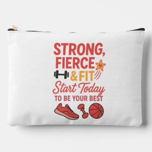 Strong & Fit Motivierend Sportdruckaufzeichnung Zubehörtasche