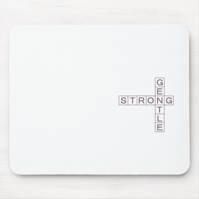 STRONG＆GENTLE（ホワイト）   マウスパッド MOUSEPAD (Vorne)