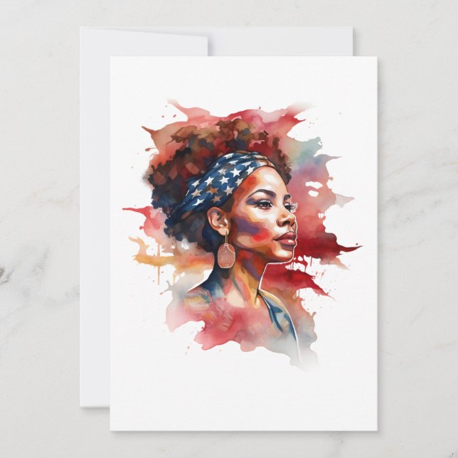 Strong Girl Black History Strong African Einladung (Vorderseite)