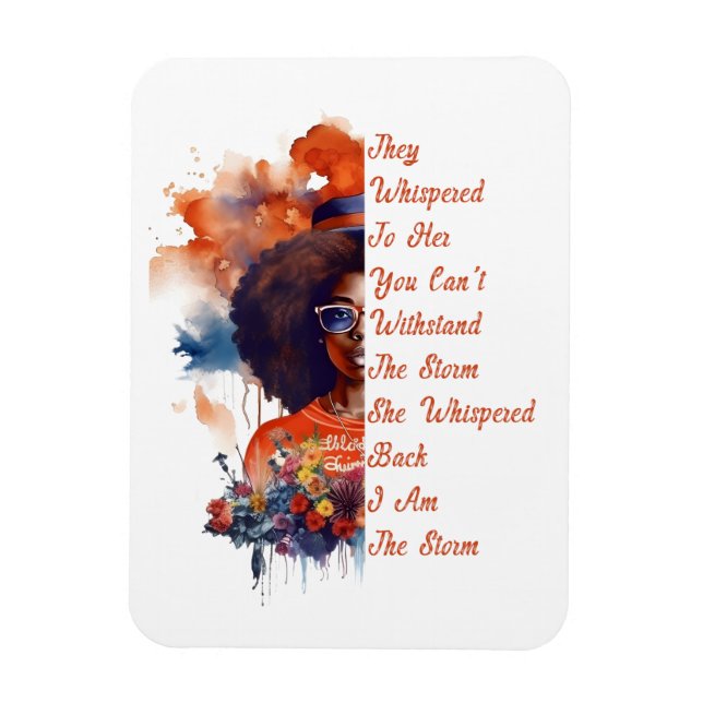 Strong Girl Black History Strong African Magnet (Vertikal)