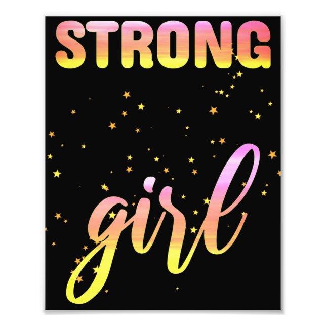 Strong Girl Pastel Star Fotodruck (Vorne)