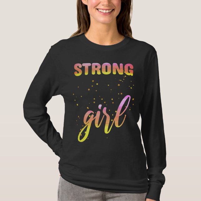Strong Girl Pastel Star T-Shirt (Vorderseite)