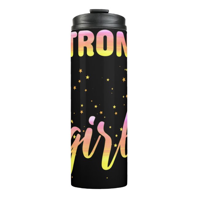 Strong Girl Pastel Star Thermosbecher (Vorderseite)
