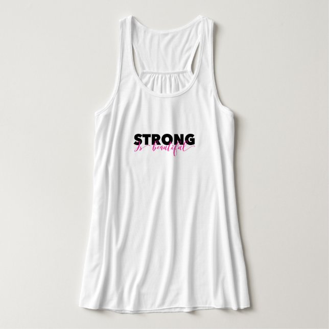Strong is beautiful Flowback Tank Top (Design Vorderseite)