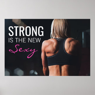 Strong is the new sexy | Motivierend Girl Workout Poster