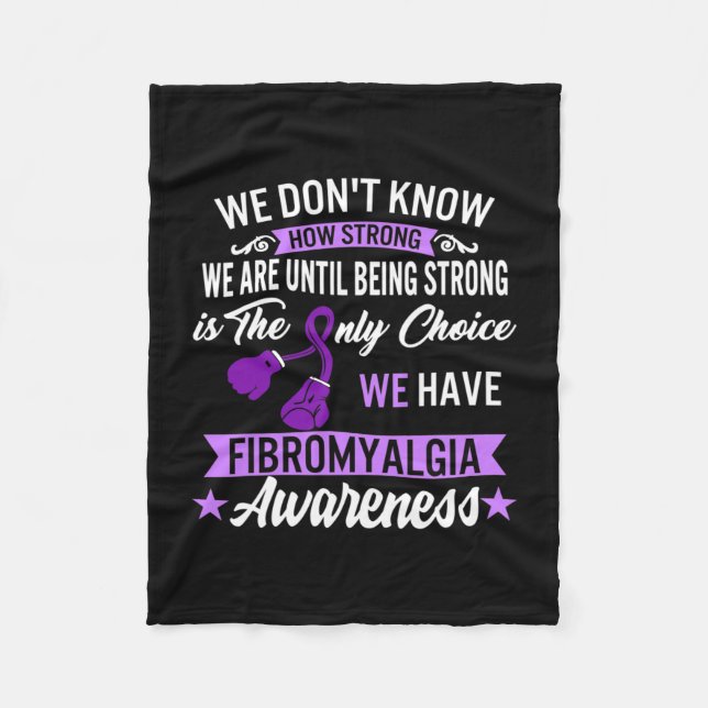 Strong is the only Choice Fibromyalgie Awareness 1 Fleecedecke (Vorderseite)