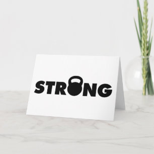 STRONG - Kettlebell Workout Motivierend Karte