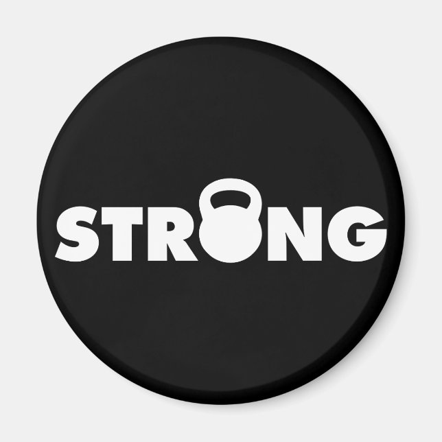 STRONG - Kettlebell Workout Motivierend Magnet (Vorne)