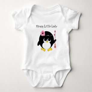 Strong Little Lady Niedlich Pinguin Baby Bodysuit Strampler