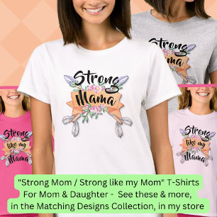 Strong Mama, Mutter Tochter Matching Boho Arrows T-Shirt