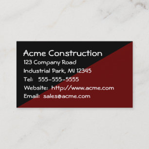 Strong Masculine No Frills Brown and Black Schlich Visitenkarte