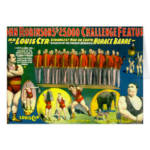 Strong Men Circus Vintag 1898 Poster