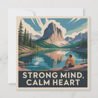 Strong Mind, Calm Heart Dankeskarte