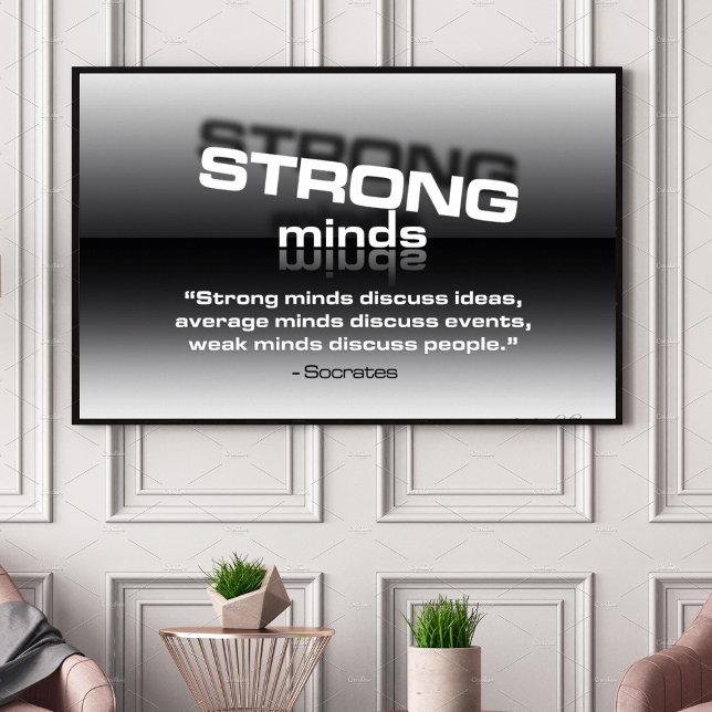 Strong Minds Poster (Inspire Deep Thinking & Ambition with This Striking Design)