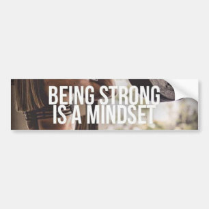 Strong Mindset - Women's Fitness Inspirational Autoaufkleber