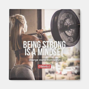 Strong Mindset - Women's Fitness Inspirational Magnet