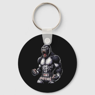 Strong Muay Thai Gorilla - Thai Boxing und Fightin Schlüsselanhänger