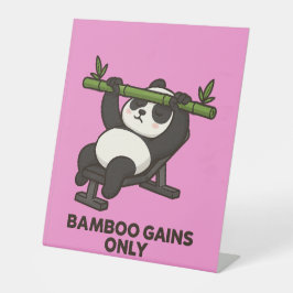 Strong Panda Workout Wallpaper | Motivierend Anim Sockelschild