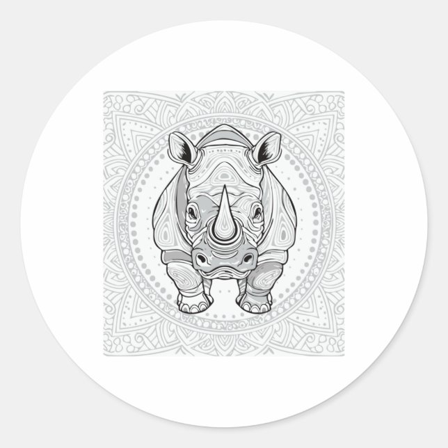 Strong Rhino Sticker (Vorderseite)