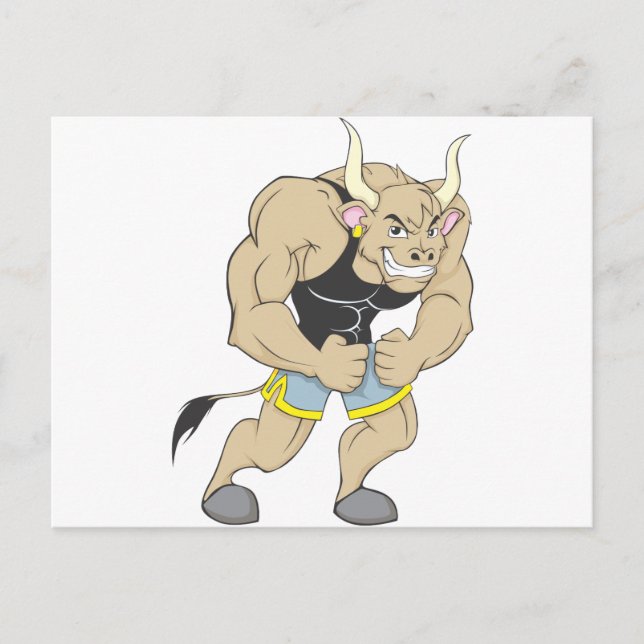 Strong Shirt | Niedlich Muscular Mr Strong Ox Shir Postkarte (Vorderseite)